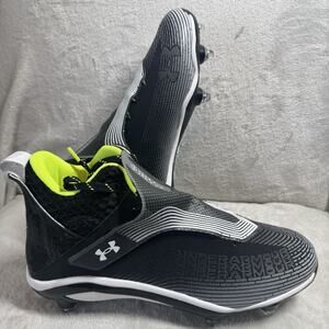 Under Armour NEW Football Cleats Shoes Mens 12 Black Highlight Hammer MC Logo